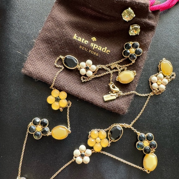Kate Spade Floral Necklace and Earrings - Picture 2 of 7